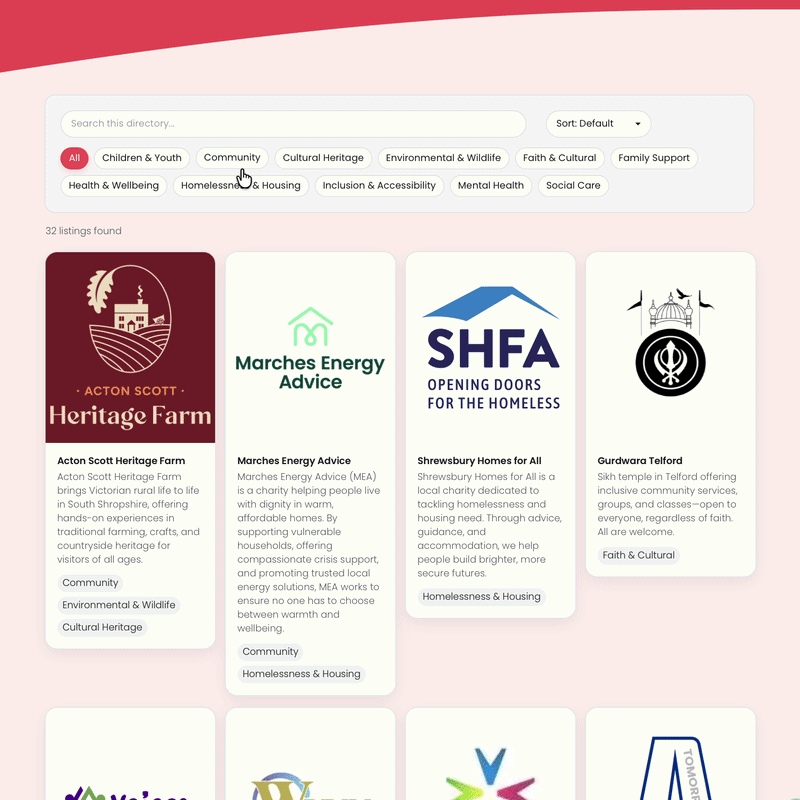 preview of Squarespace directory plugin