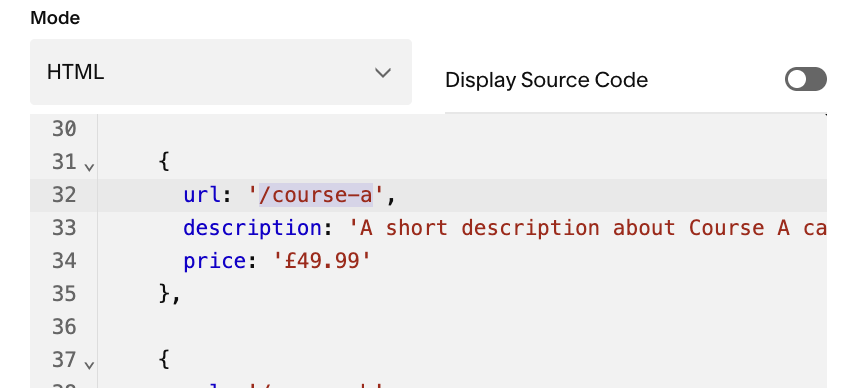 code example of course plugin urls