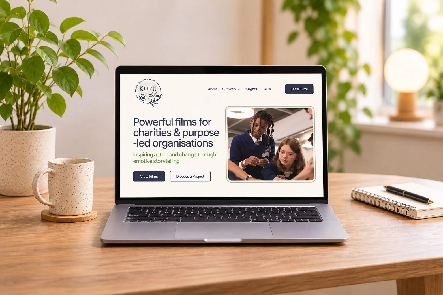 Koru Films Website designed on Squarespace by The Square Genius