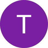 Purple circle with a white letter T in the center.