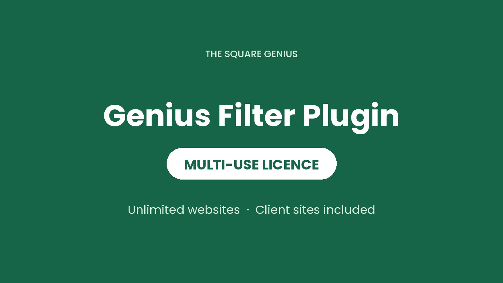Genius Filter Multi-Use License