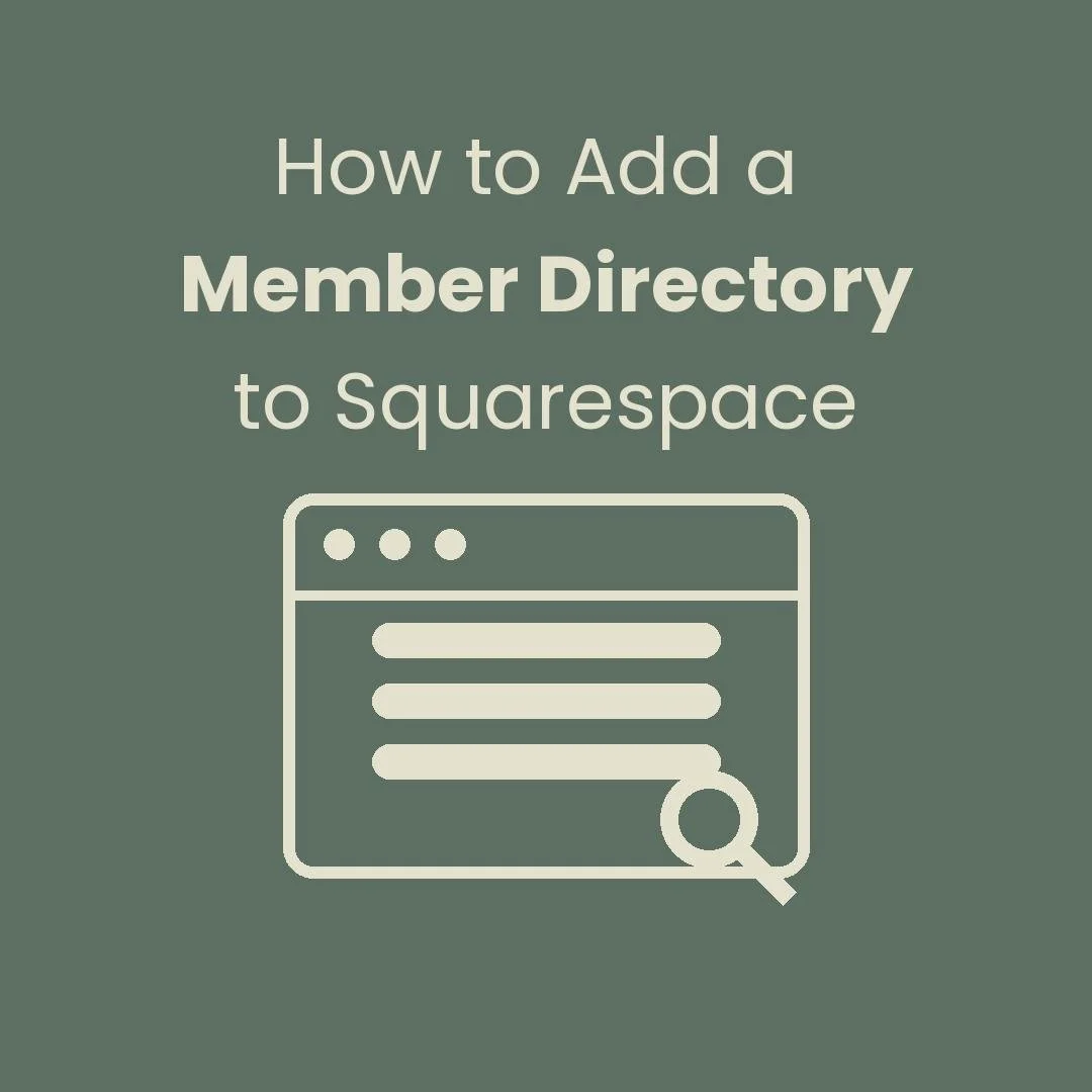 membership area directory preview on Squarespace