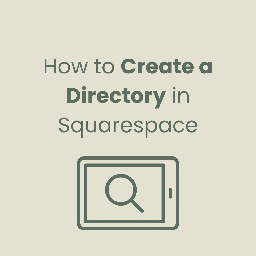 how to create a directory on Squarespace