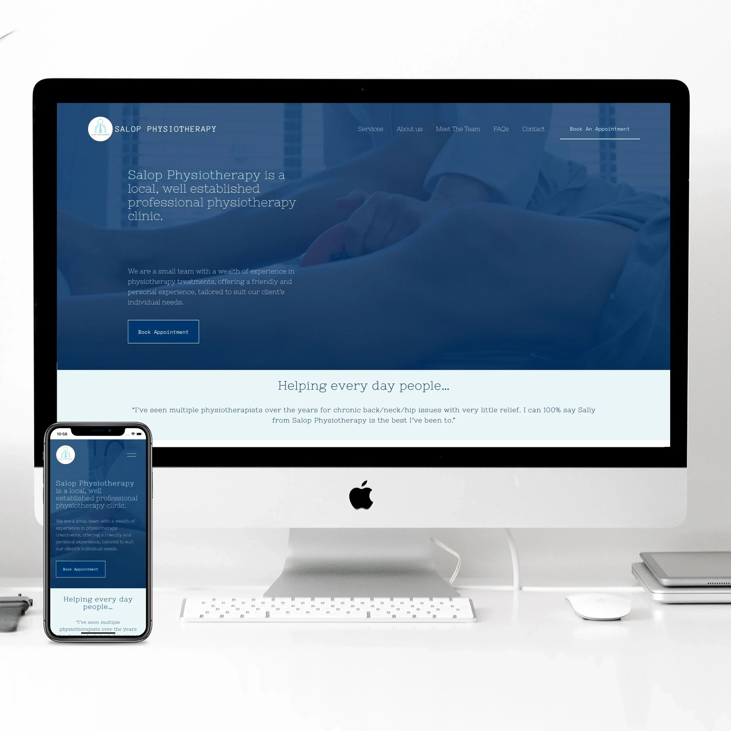website design for a physio in shrewsbury