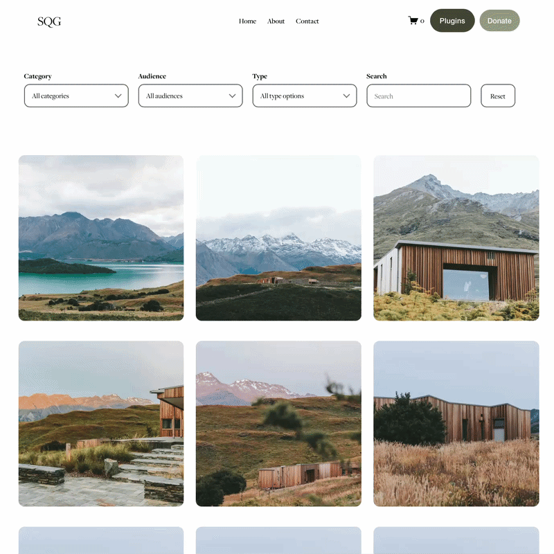 Example of The Genius Filter Plugin For Squarespace
