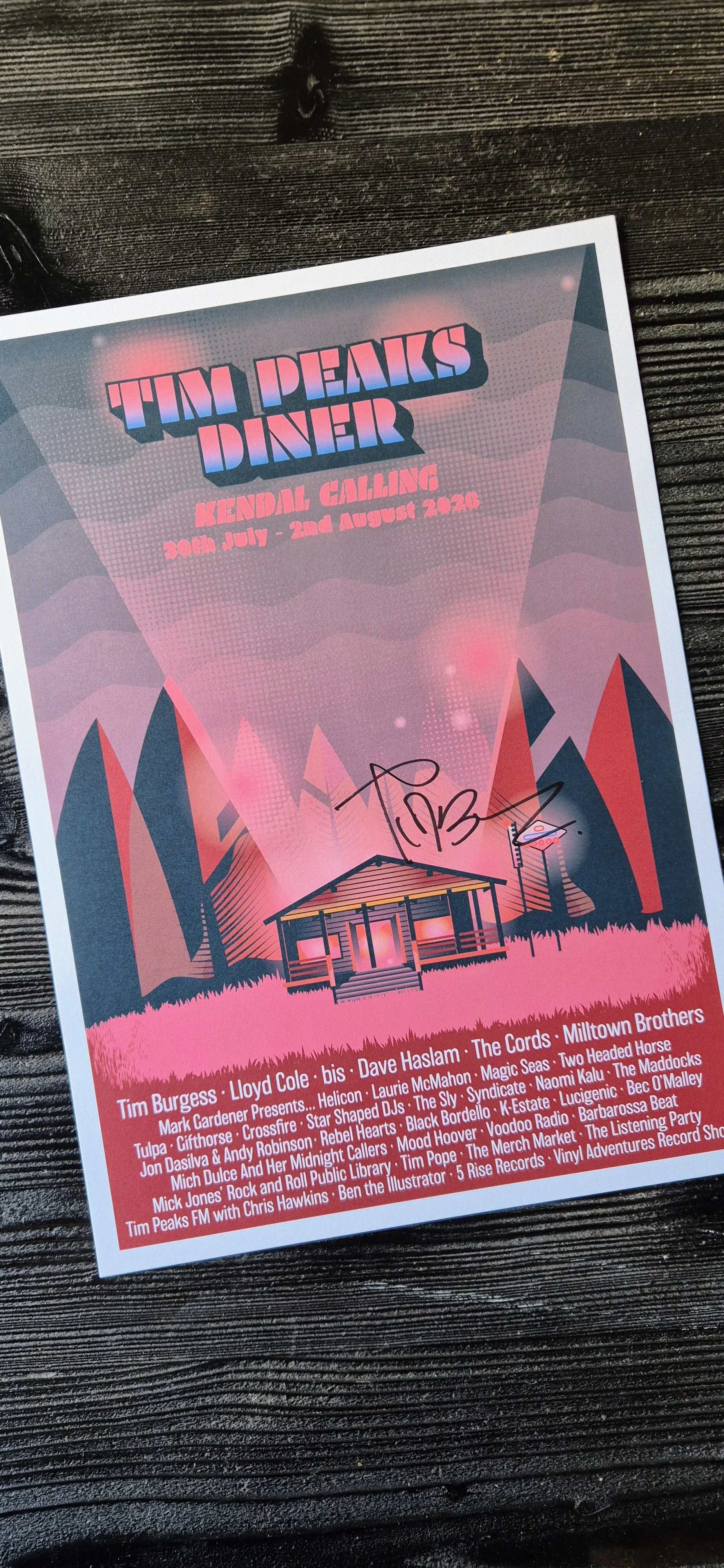 Tim Peaks Diner 2026 A3 Art Print