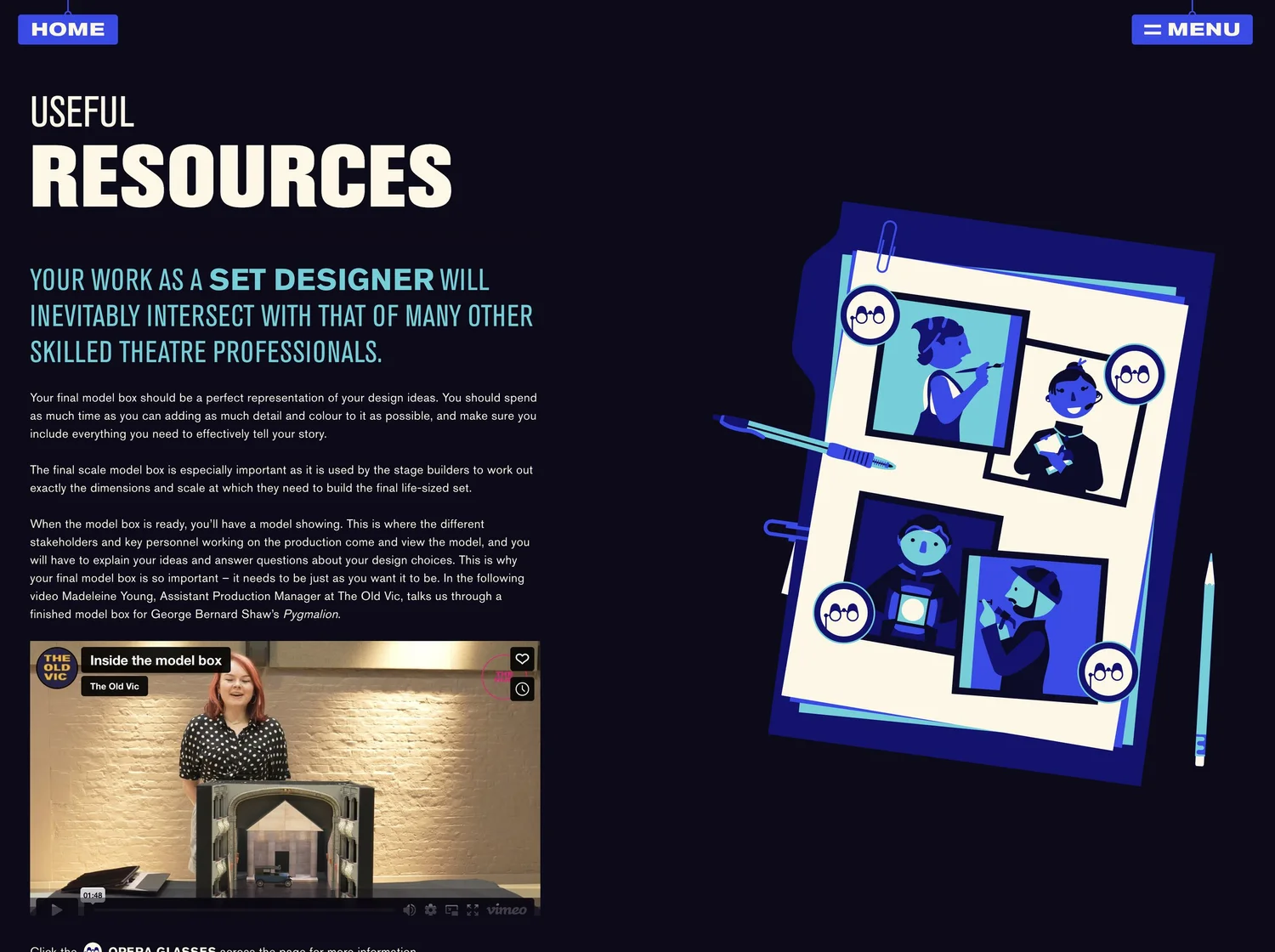 The Old Vic Theatre Model Box — Ben O'Brien Illustration