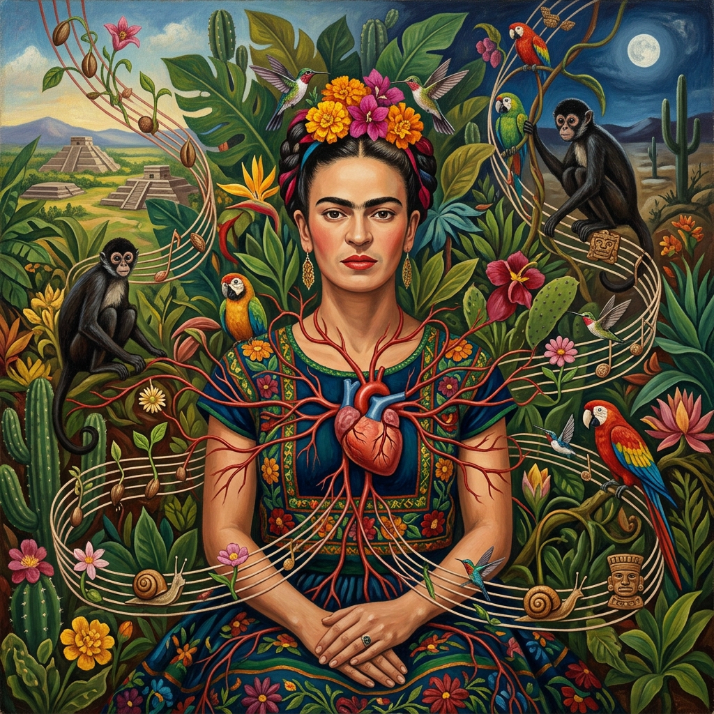 Rhythm of Life 
as we imagine Frida Kahlo would have painted it.