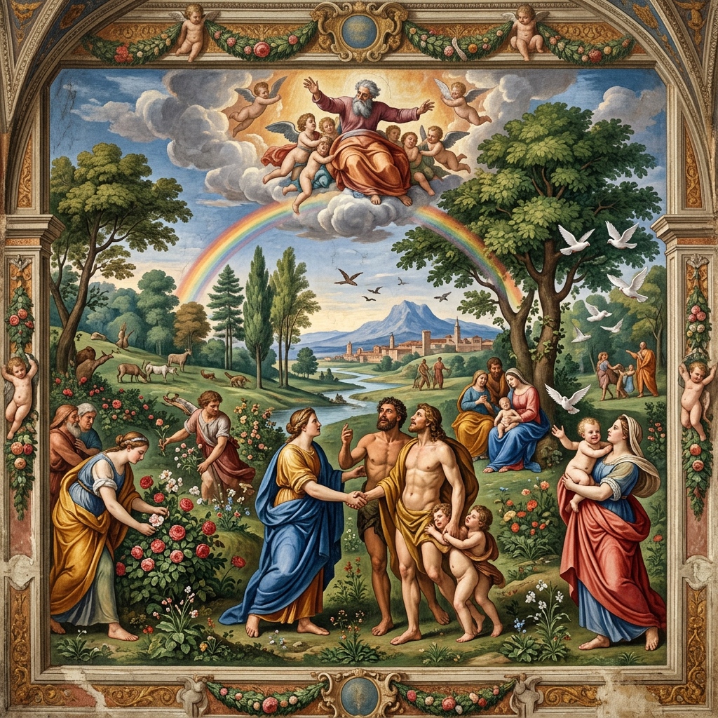 Wonderful World 
as we imagine Michaelengelo would have painted it.