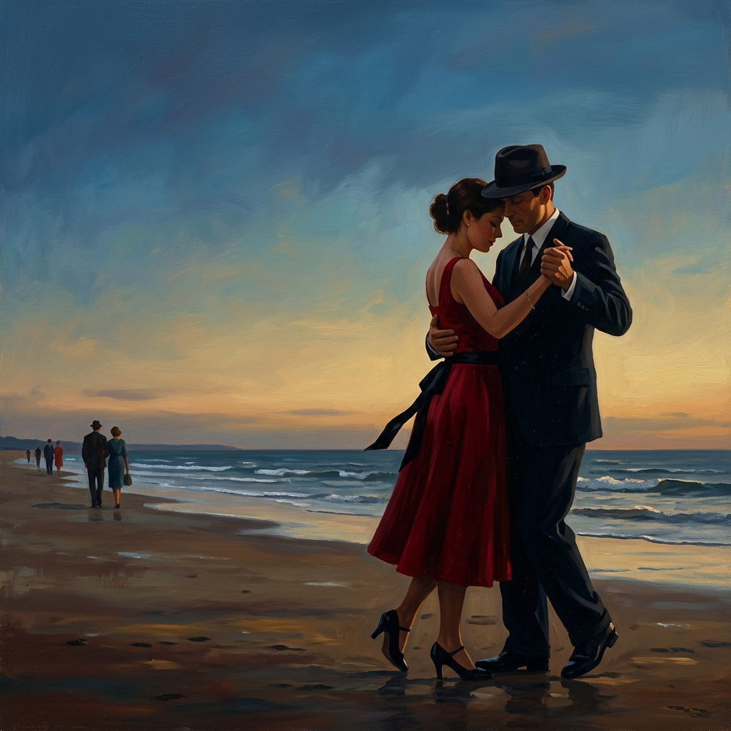 Close to You  
as we imagine Jack Vettriano would have painted it.