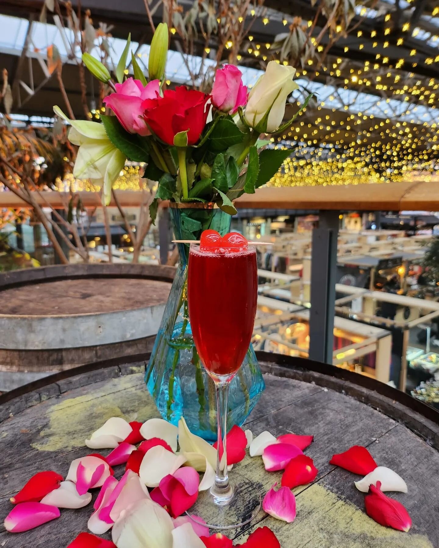Celebrate the season of love with us this Valentine's Day ♡ Our stunning Valentine's cocktails is the perfect taste of romance!

❣️The Love Potion

The perfect place for a romantic date night up in the twinkling lights above @oldspitalfieldsmarket - 