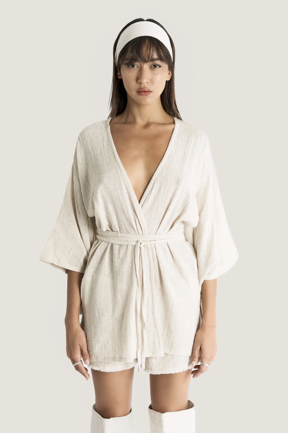 White Kimono Dress Short Short Kimono Dress / Wrap - 4 Styles