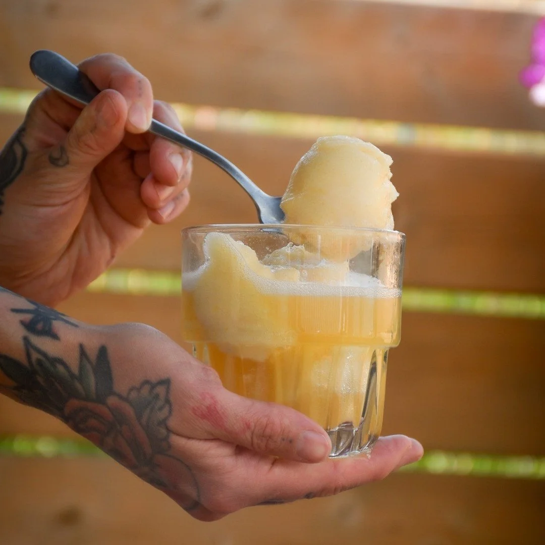 Sour power! Our Citrus Bomb Sorbet, a super bright, super sour sorbet made with real grapefruit, lime, lemon and orange juice is available at Campio Brewing as a deeeelicious add-in to your beverage. Try it in Campio x Kind Salted Citrus Lager or the
