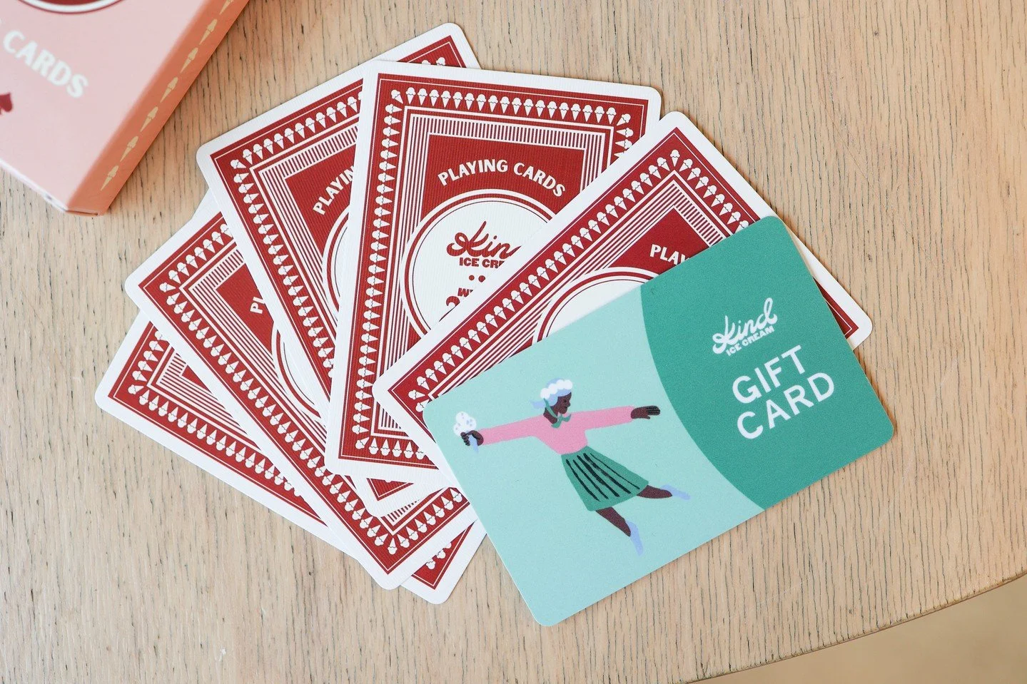 For the rest of December, we&rsquo;re dealing out a free deck of our brand new Kind playing cards with every purchase of $30+ in gift cards in store. Just wait until you leave the store before you play 52 Pickup okay?