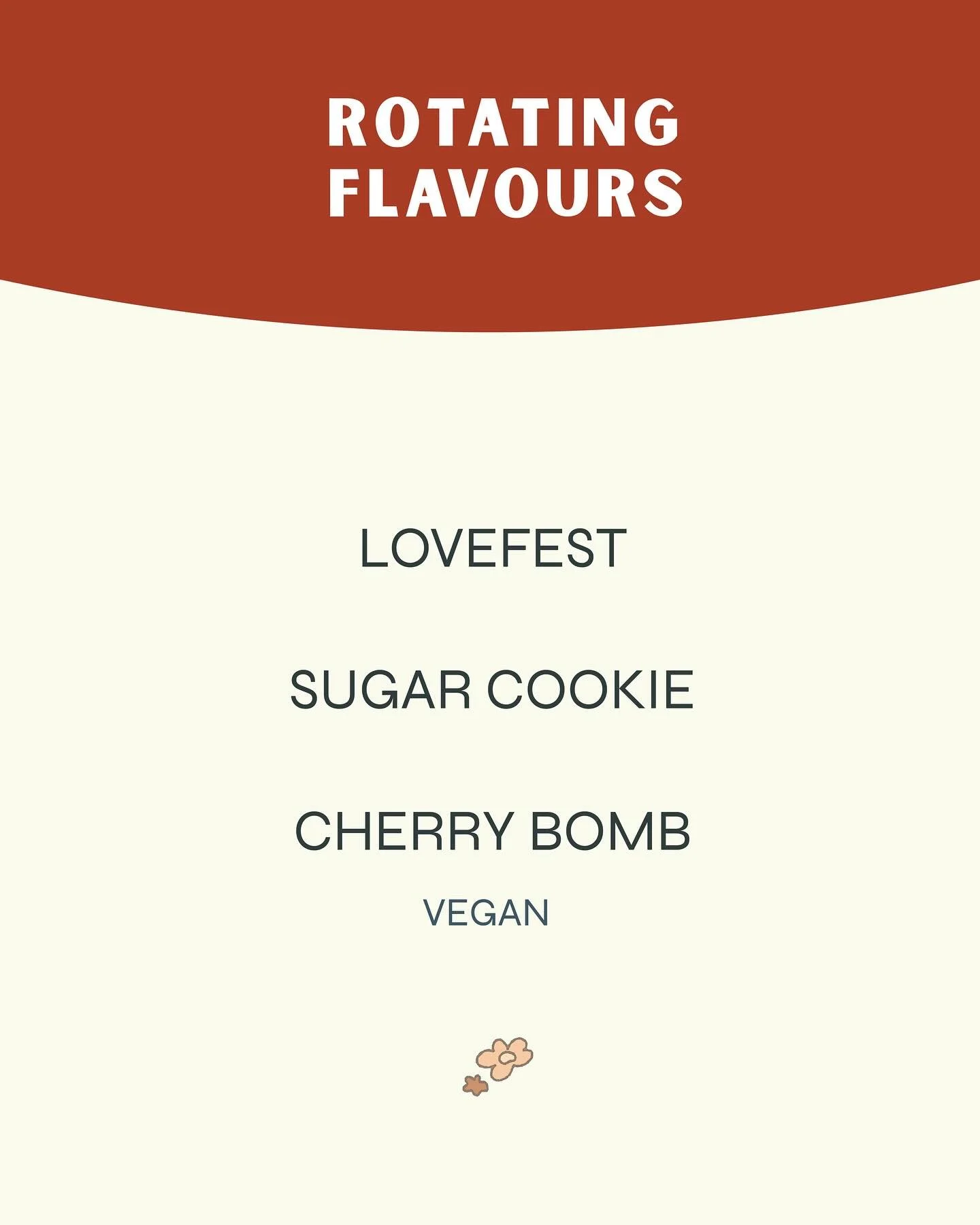 &ldquo;I&rsquo;m just a scoop, standing in front of a mouth, asking it to love it&rdquo;. February flavours are here and they&rsquo;re rom com material 💘