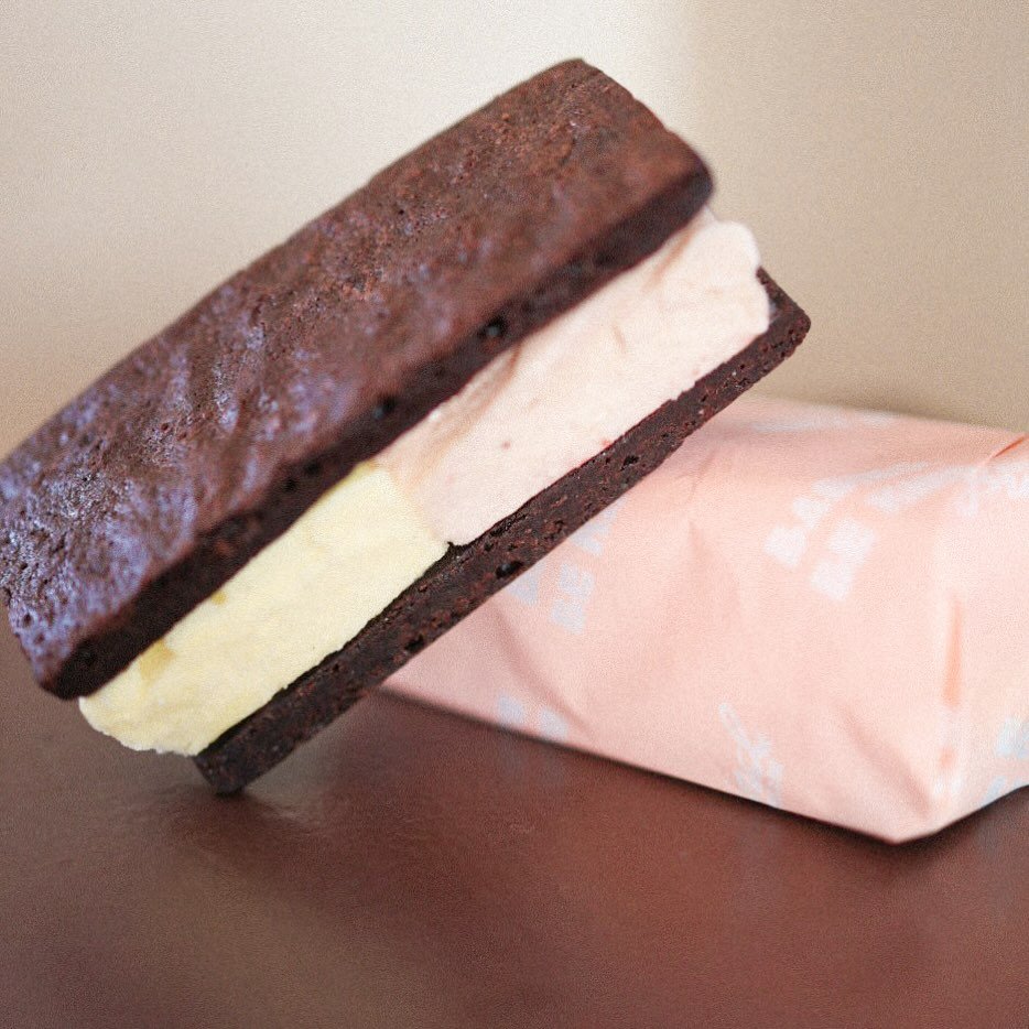 Happy Valentine&rsquo;s Day! We&rsquo;re celebrating with a special drop of Neapolitan ice cream sandwiches, made with Real Deal Strawberry and Vanilla Bean ice cream hugged hard by chewy chocolate brownies. Available at all shops until they&rsquo;re