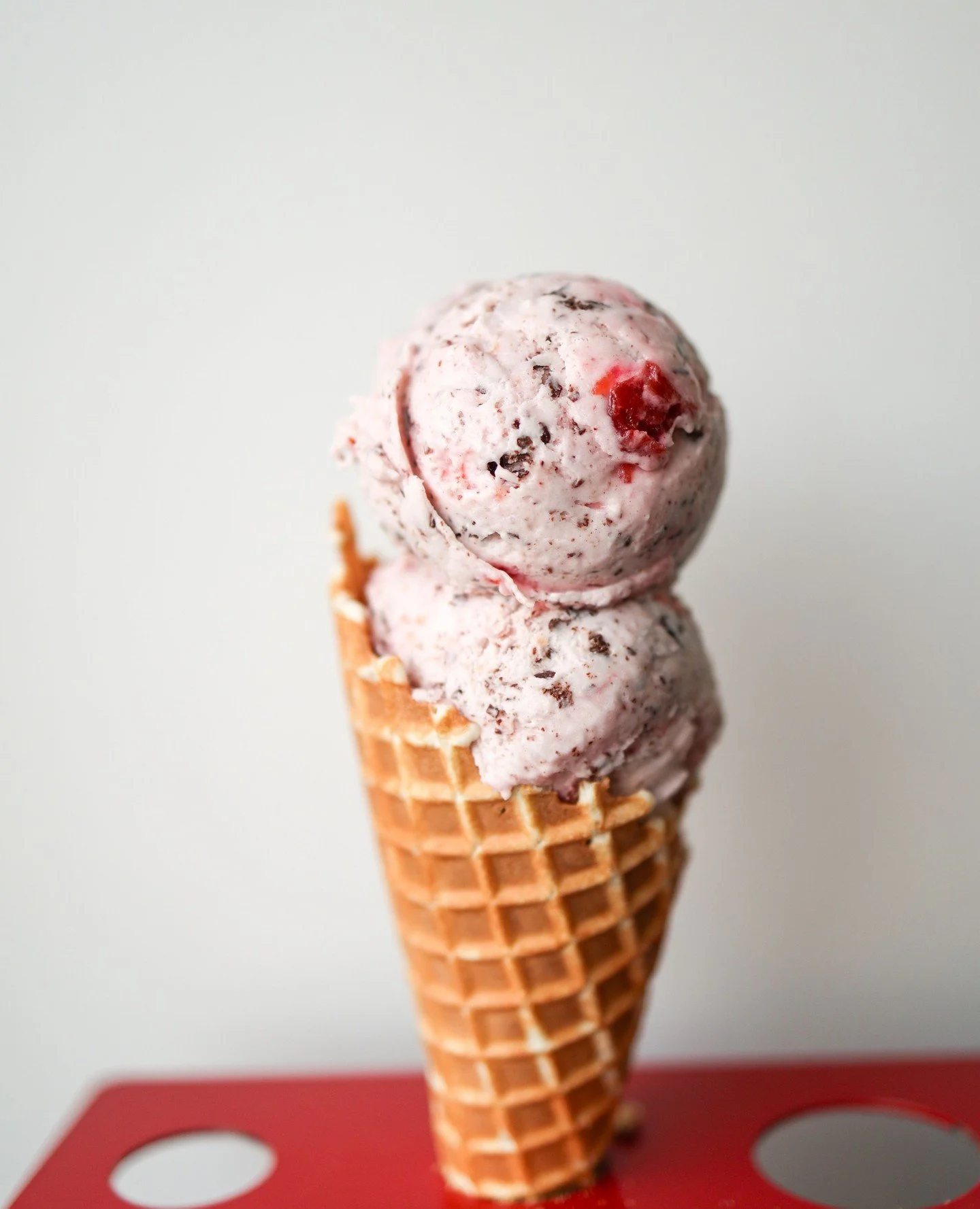 CHERRY BOMB, made with ripe cherries and a dark chocolate freckle, is a bit of a runaway this month. It's juicy, bright and it's dairy-free, too.