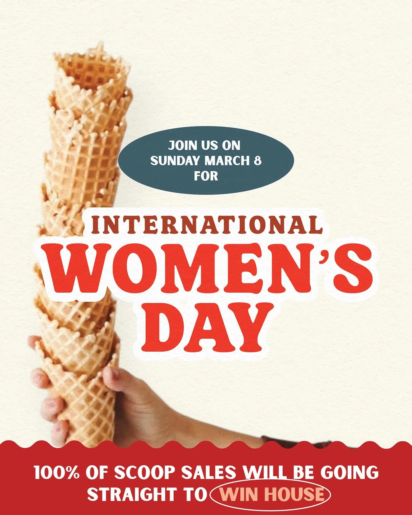 Join us this Sunday, March 8, for International Women&rsquo;s Day. As a women-run business this is a significant day to us and we&rsquo;re proud to be raising funds again this year for @winhouseshelter who provide emergency support services, shelter 