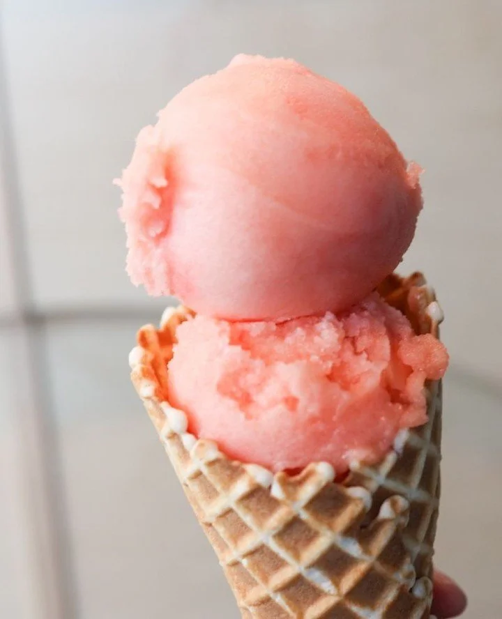 SHIRLEY TEMPLE. Old-timey child actor smothered in ringlets, ultimate childhood mocktail often topped with a maraschino cherry to give to someone else, and now, a ridiculously delicious Kind sorbet that's bright as heck and super nostalgic.