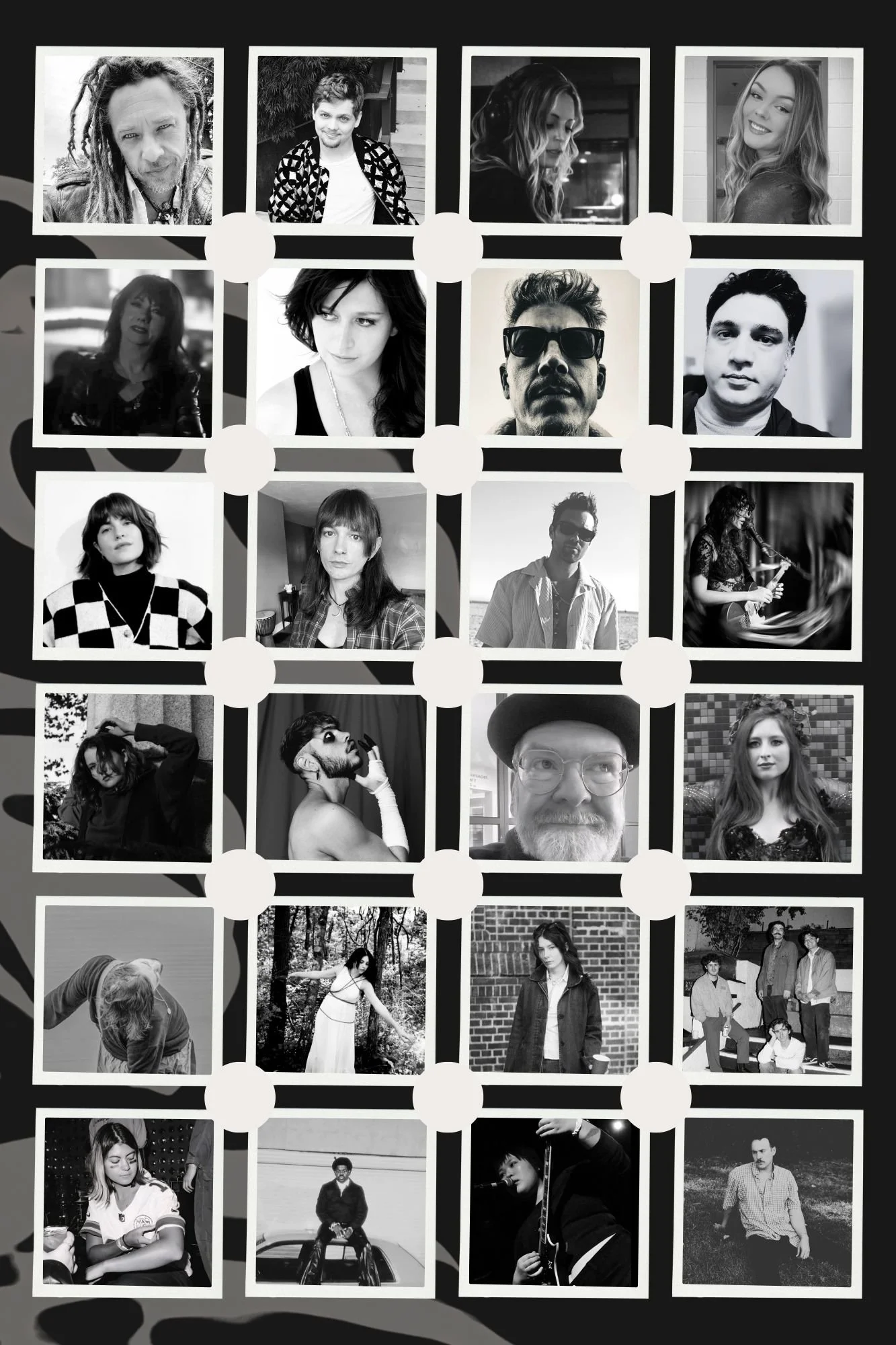 Collage of 24 guests from Master/Muse with Heather Lovelady