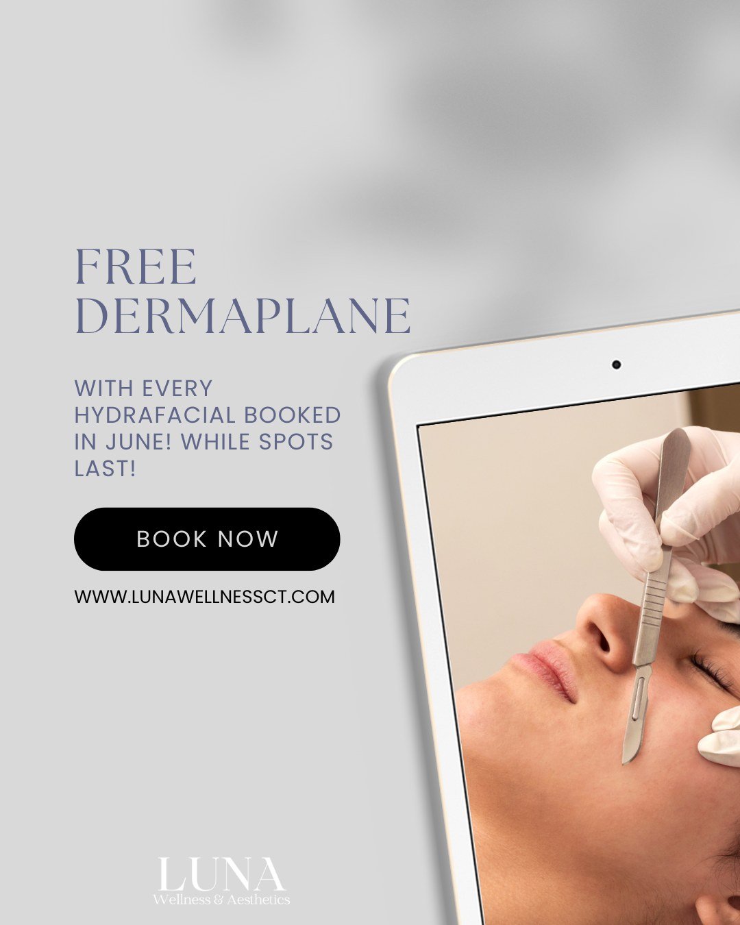 HydraFacial just got even better 😍
This month only, get complimentary dermaplaning with every HydraFacial booked with Veronica!
Hello smooth, glowing summer skin 🌞
#lunawellnessandaesthetics #NaturalEnhancement #facials #aesthetic