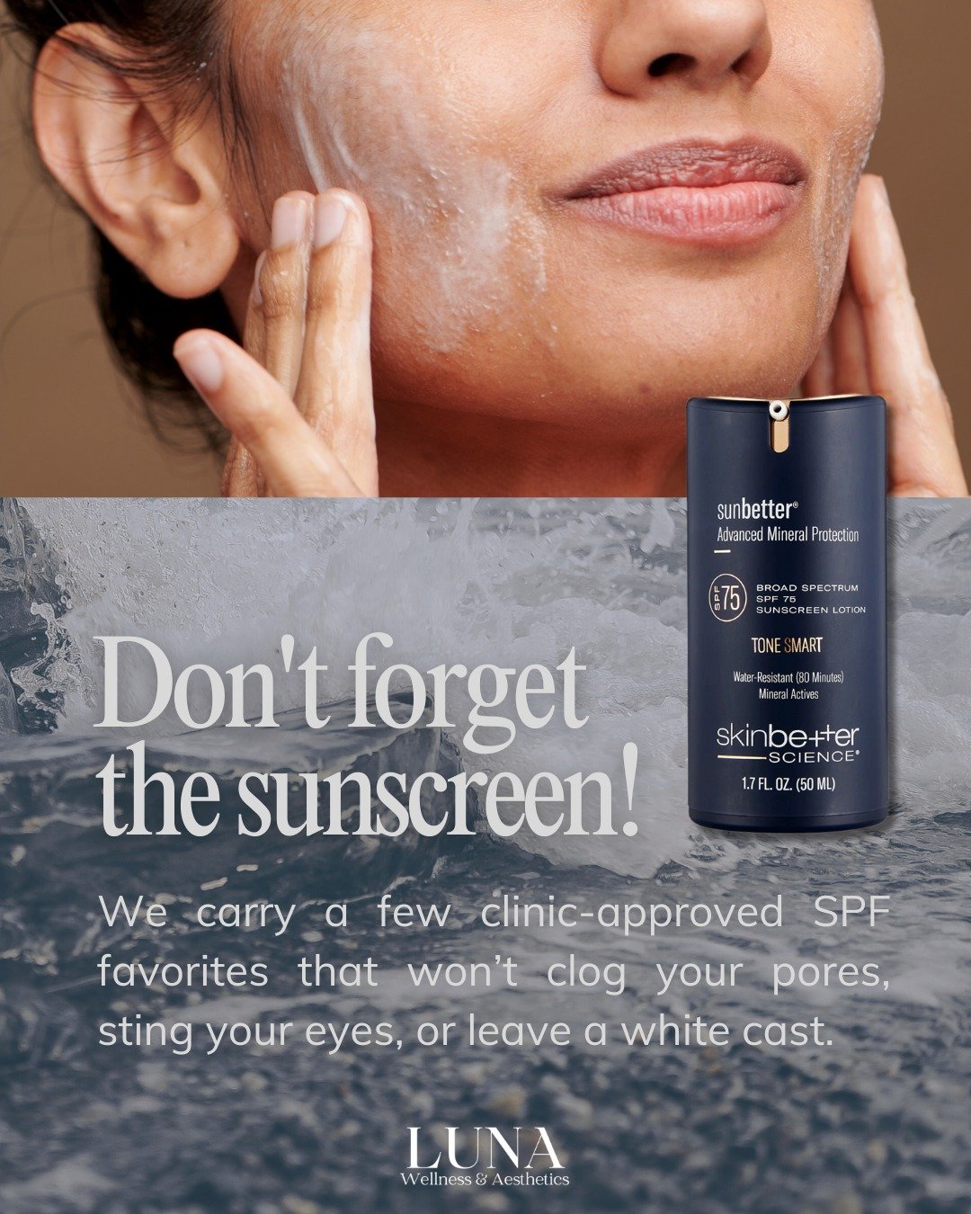 ☀️ Don&rsquo;t skip the SPF this summer!
Protect your skin with medical-grade sunscreens from SkinBetter, Alastin, and Obagi&mdash;available in clinic and 20% off now through July 1st.

Not sure which one&rsquo;s right for you? Stop in and we&rsquo;l