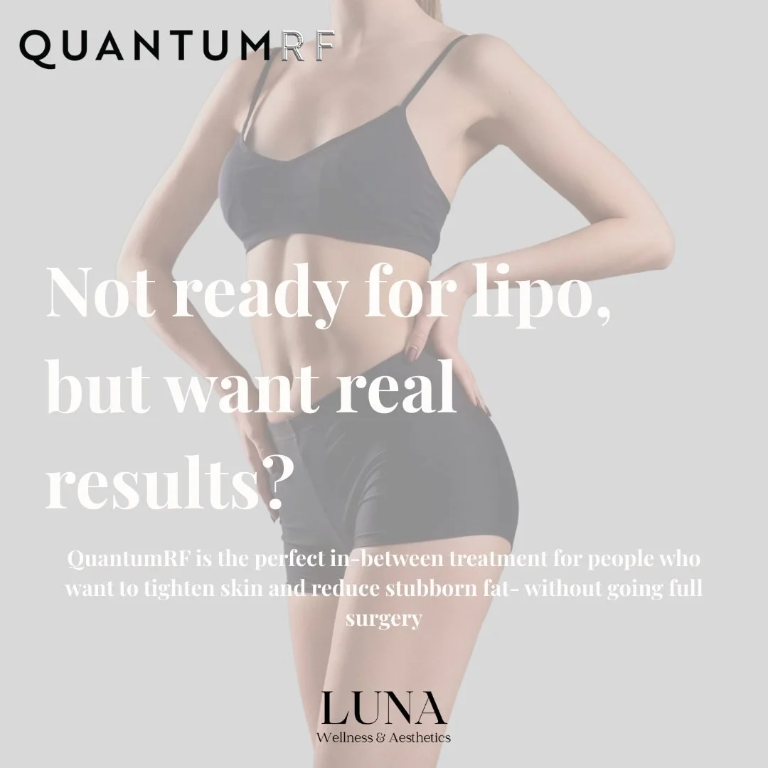 ✨ Lift. Tighten. Transform. ✨ Our Quantum RF treatment uses advanced radiofrequency technology to stimulate collagen, tighten skin, smooth fine lines, and improve overall texture &mdash; all with little downtime 💫 Perfect for the face, neck, and bod