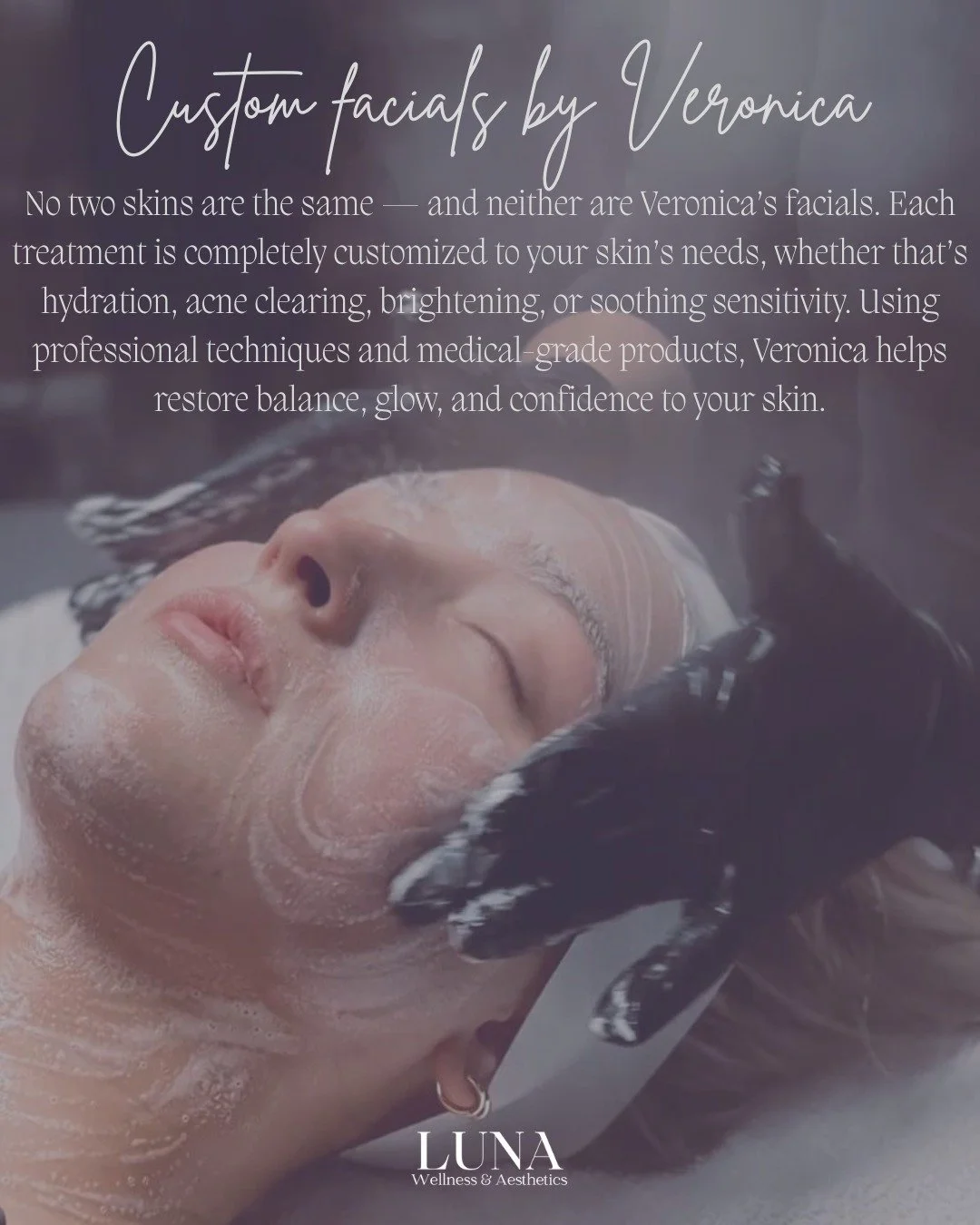 ✨ Your skin is unique&mdash;your facial should be too. ✨

Veronica, our licensed esthetician, creates custom facials designed around your skin&rsquo;s specific needs&mdash;whether it&rsquo;s hydration, exfoliation, calming irritation, or giving you t