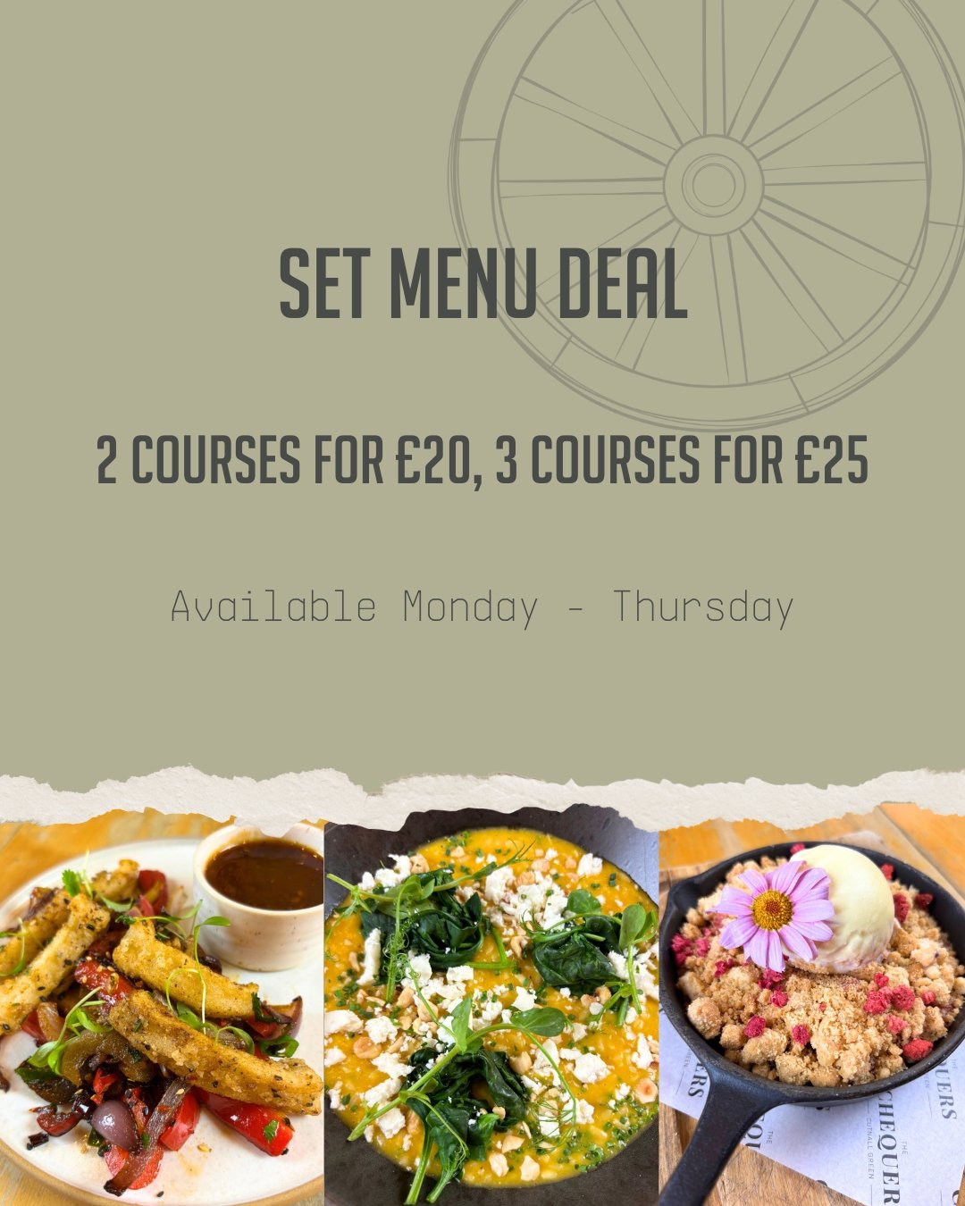 Our set menu deal is still running, it's been so popular! Join us for a midweek treat, available Monday - Thursday. Check out the menu on our website.

🍽️ Menu and booking links in bio