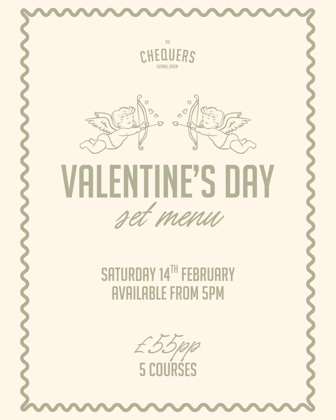 Valentine&rsquo;s Day Set Menu, for one night only 💕
Make this Valentine&rsquo;s unforgettable with our exclusive 5 course set menu 

From 5pm, Saturday 14th February
5 Courses for &pound;55 per person

❤️Limited availability so book now, link in bi