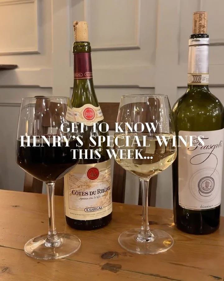 Get to know Henry&rsquo;s special wines of the week 🍷

We&rsquo;ve matched each one with the perfect bite from our menu to bring out every note.

Join us for a glass (or two) and let us pour you something special 🍾

#wineoftheweek #gastropub