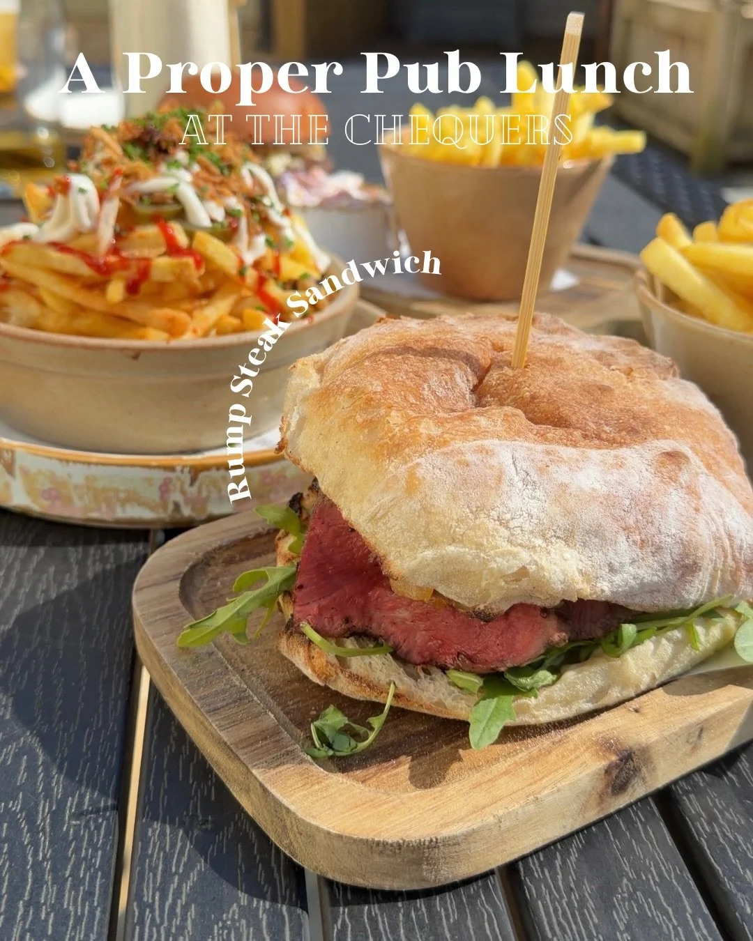 A Proper Pub Lunch at The Chequers: the rump steak sandwich 🥪🥩

Sandwiches served throughout the week - and, by popular demand, now on Saturday lunchtime too!

We might be known for special occasions, but we&rsquo;re just as good for a laid-back bi
