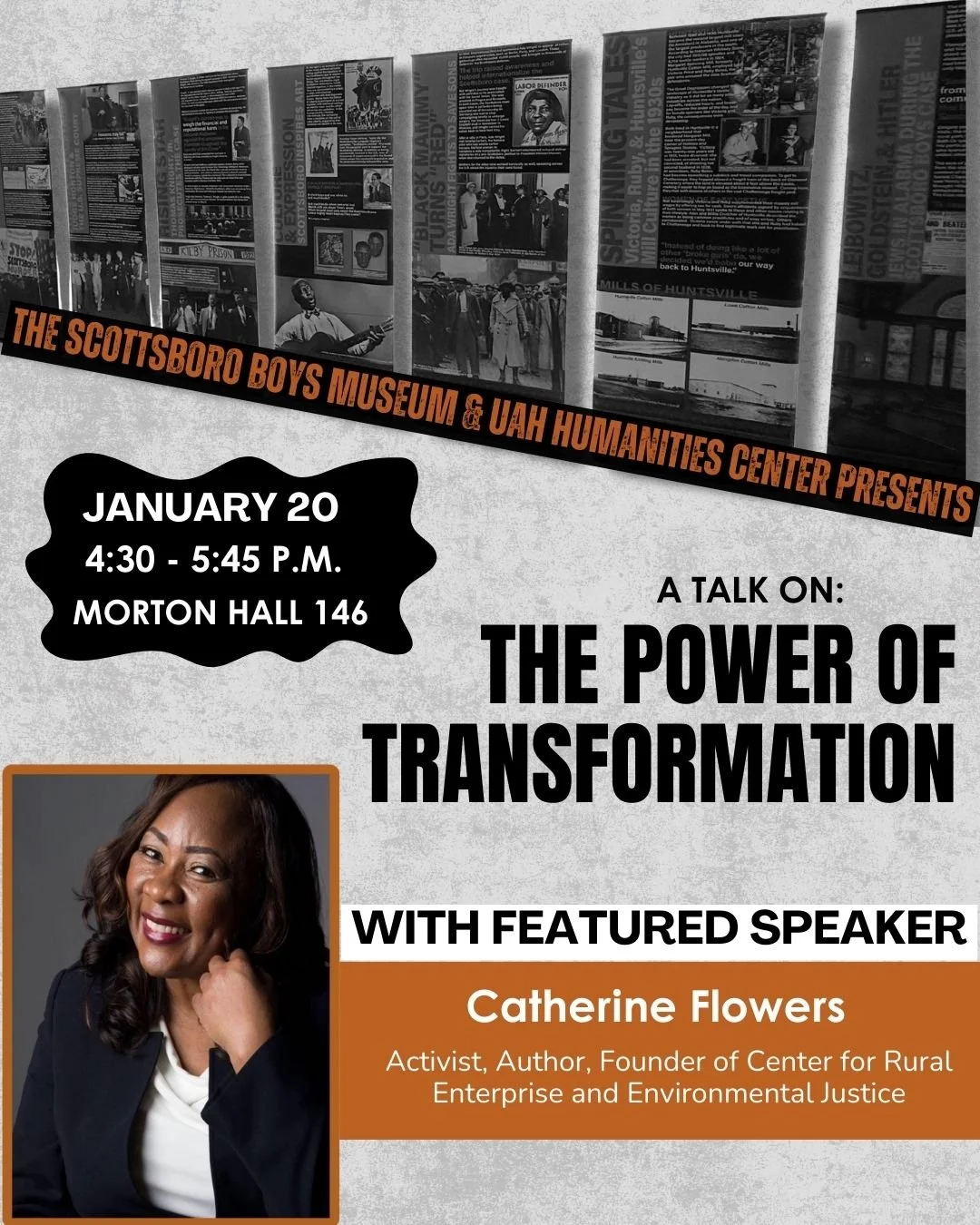 travel exhibit event: Catherine coleman flowers talk