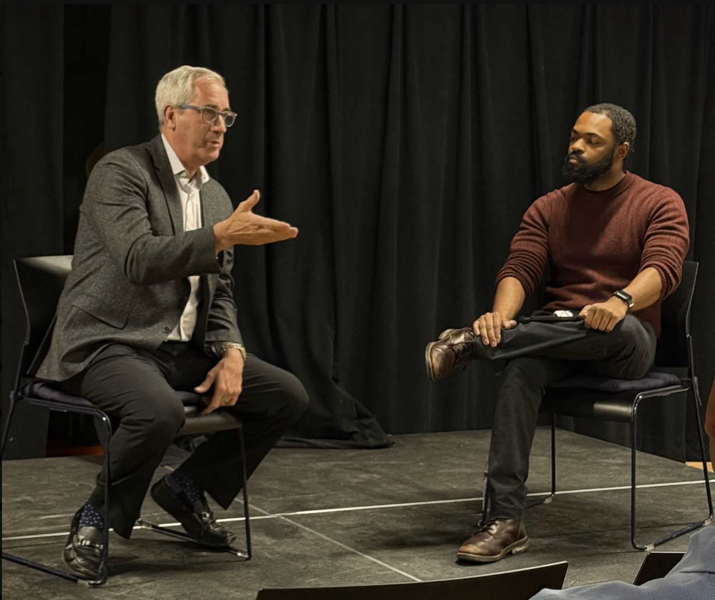 Dr. Thomas Reidy and Graduate Research Fellow at the W. E. B. Du Bois Center Marcus Smith engage in a discussion on the history of the Scottsboro Boys at the University of Massachusetts Amherst. Specifically, they delve into the protests that occurre