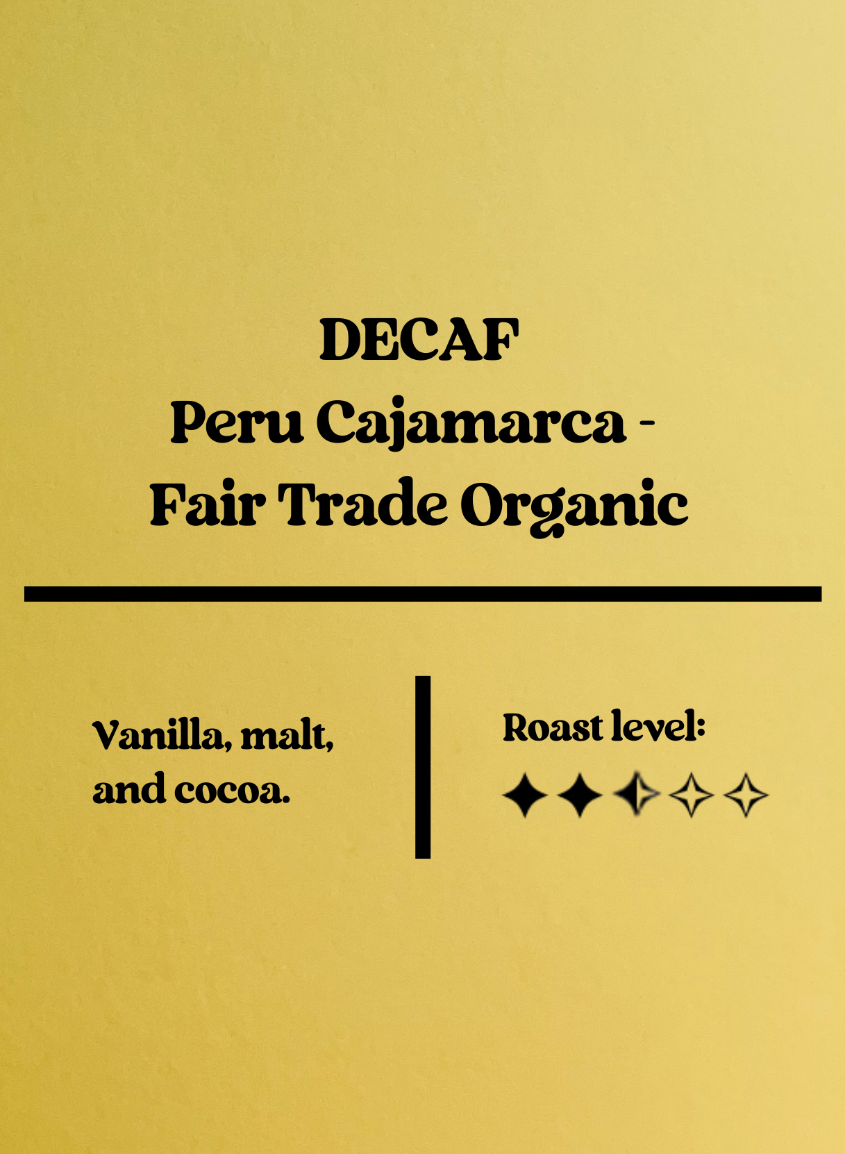Decaf - Peru Cajamarca FTO