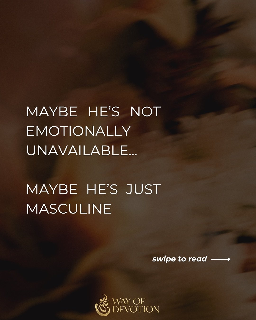 When women say they want emotional intimacy with a man, what they often mean is&hellip;.

I want him to feel, like me.
To relate the way I do.
To connect through words, processing, sharing.

And then, when he tries&hellip;
they lose attraction.

It&r