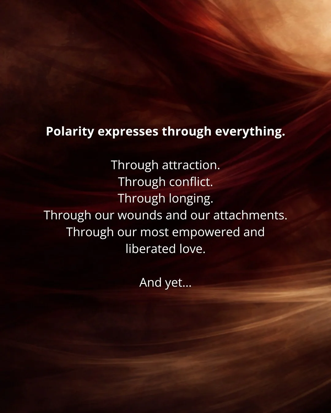 In the past few years, polarity has become quite the instagram fad.

Many influencers have found a way to integrate masculine/feminine polarity into their messaging. Because it sells. Because it&rsquo;s compelling. Because it touches an ache, a wound