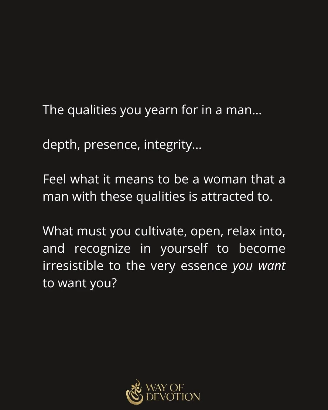 People get really hung up on attraction.

They&rsquo;re either consumed with being attractive as a measure of their worth,

or rejecting it entirely as shallow or objectifying.

But what if we approach attraction through a more mystical lens: 

Attra