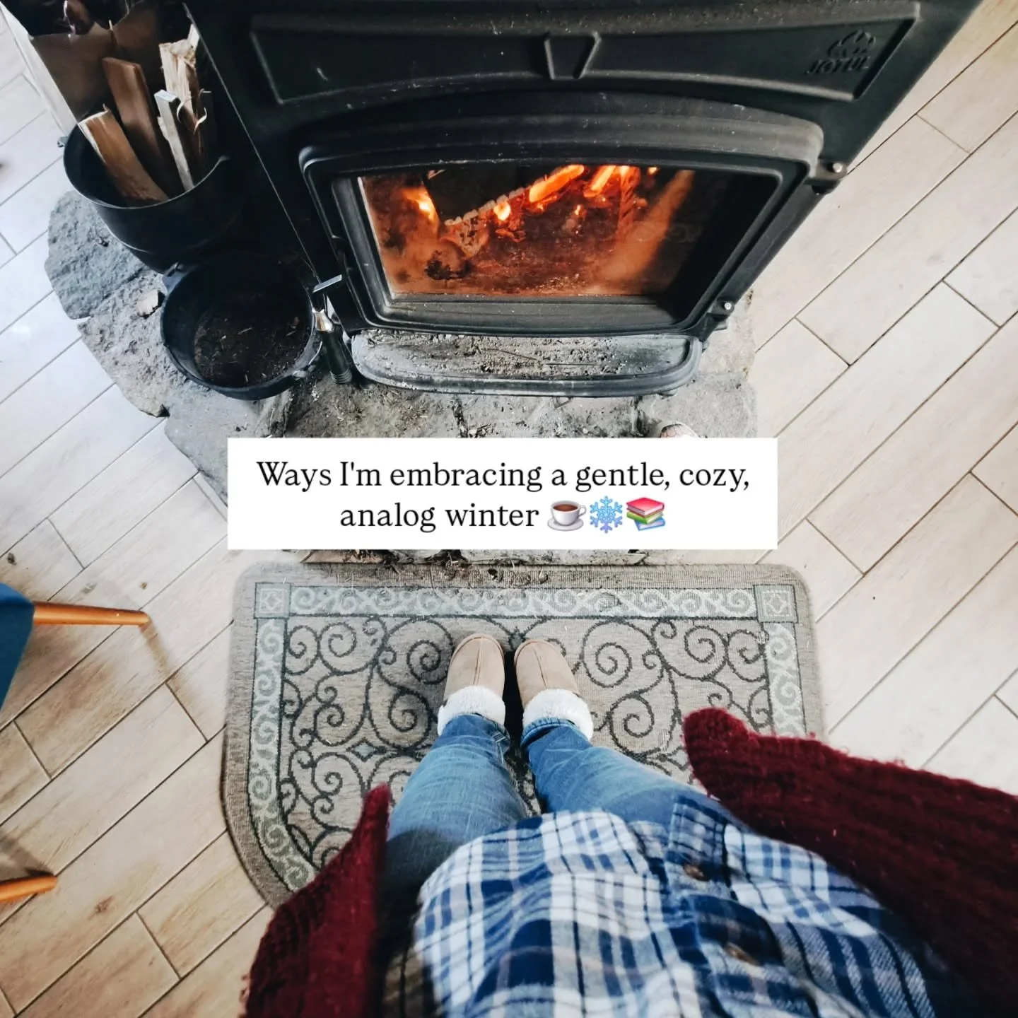 I'm all about that cozy, gentle, analog life ☕️📚❄️

After seeing all the influences sharing about going analog and what you need to get cozy, I took a five minute walk around the house to see what we already have at our fingertips. I bet you have th