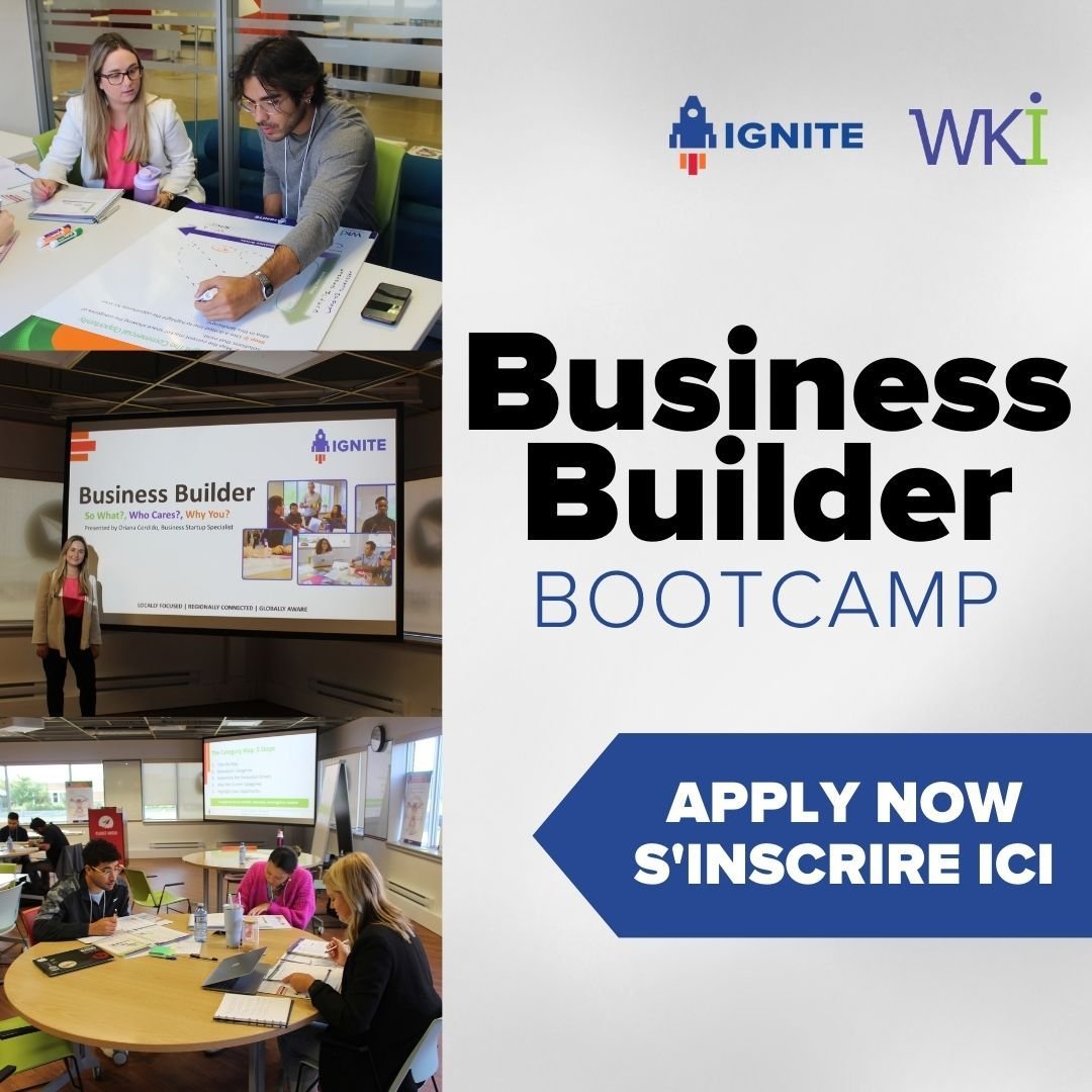 Get on board the Business Builder Bootcamp before April 22nd , the only program in New Brunswick that uses WKI methodology. Click in the link in our bio to learn more!