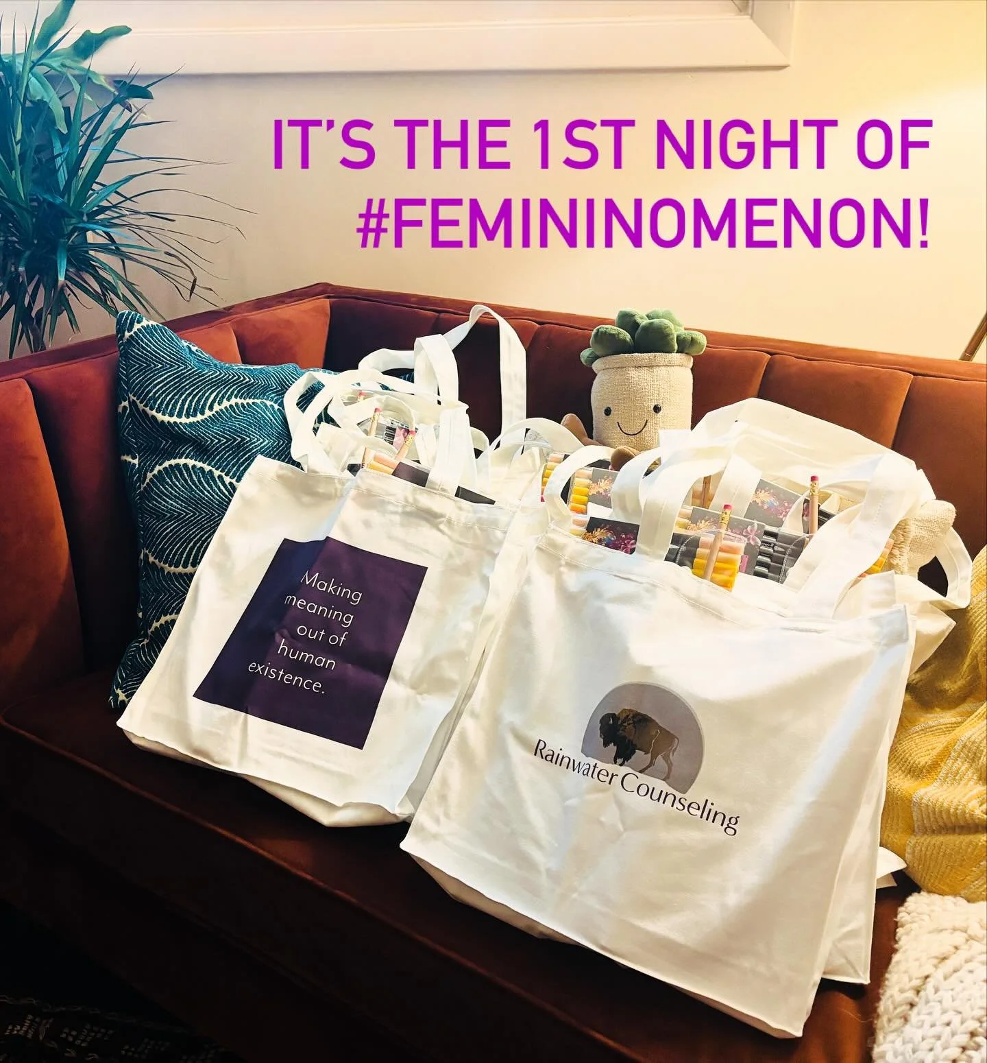 The bags are packed with feminine energy and tools to harness the divine in (Peri)Menopause(Post)! #menopause #perimenopause #womensupportingwomen #winstonsalem