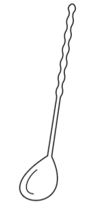 Geometric drawing of an outline square with sections divided by vertical, horizontal, and half circle lines.