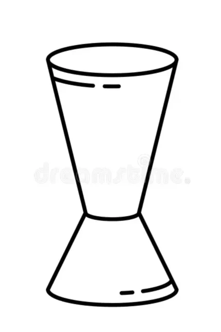Geometric drawing of an outline square with sections divided by vertical, horizontal, and circle lines.