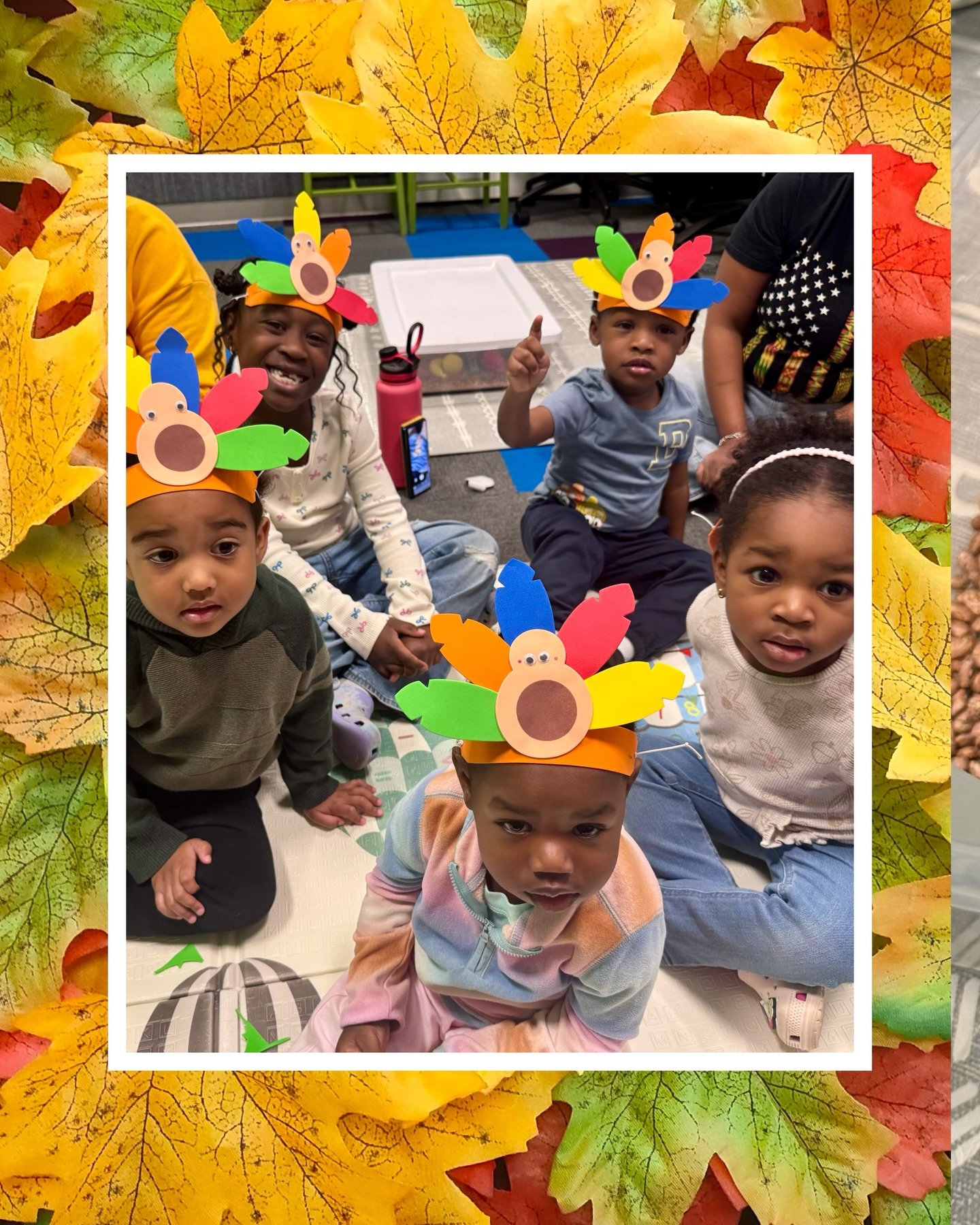 Happy Thanksgiving from Academic Bee&rsquo;s Playgroup 👶🏽👧🏾🧡💛 #mommyandmeclass #thingstodoindallas #frisco #friscomoms New Sensory Cards on our Website!