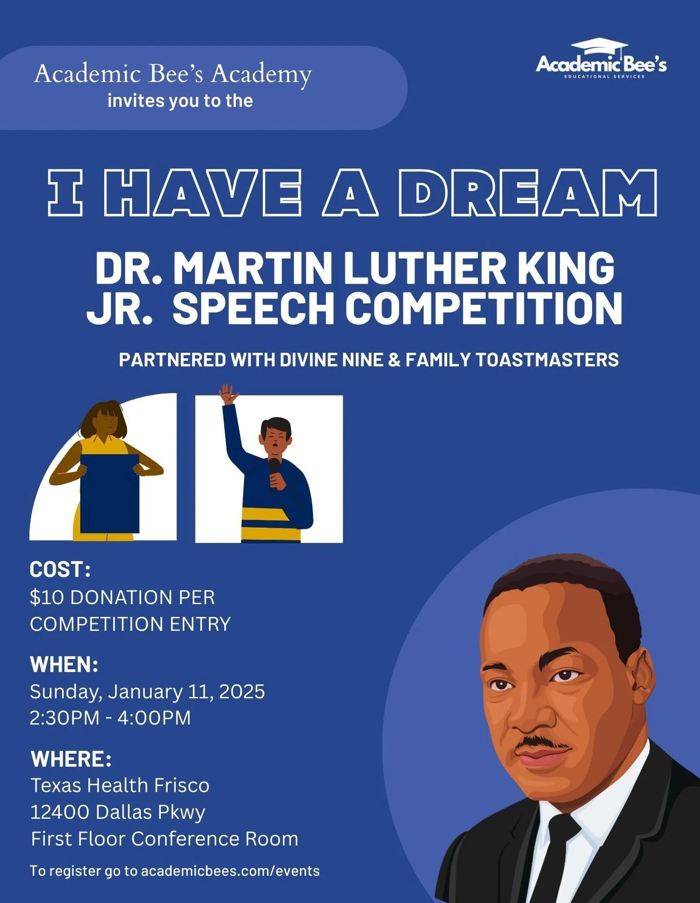 Looking for a meaningful way to build your child&rsquo;s confidence and communication skills? Our MLK Jr. Speech Competition offers a supportive space for students to learn, grow, and use their voice. 

Join us as we honor Dr. King&rsquo;s legacy and