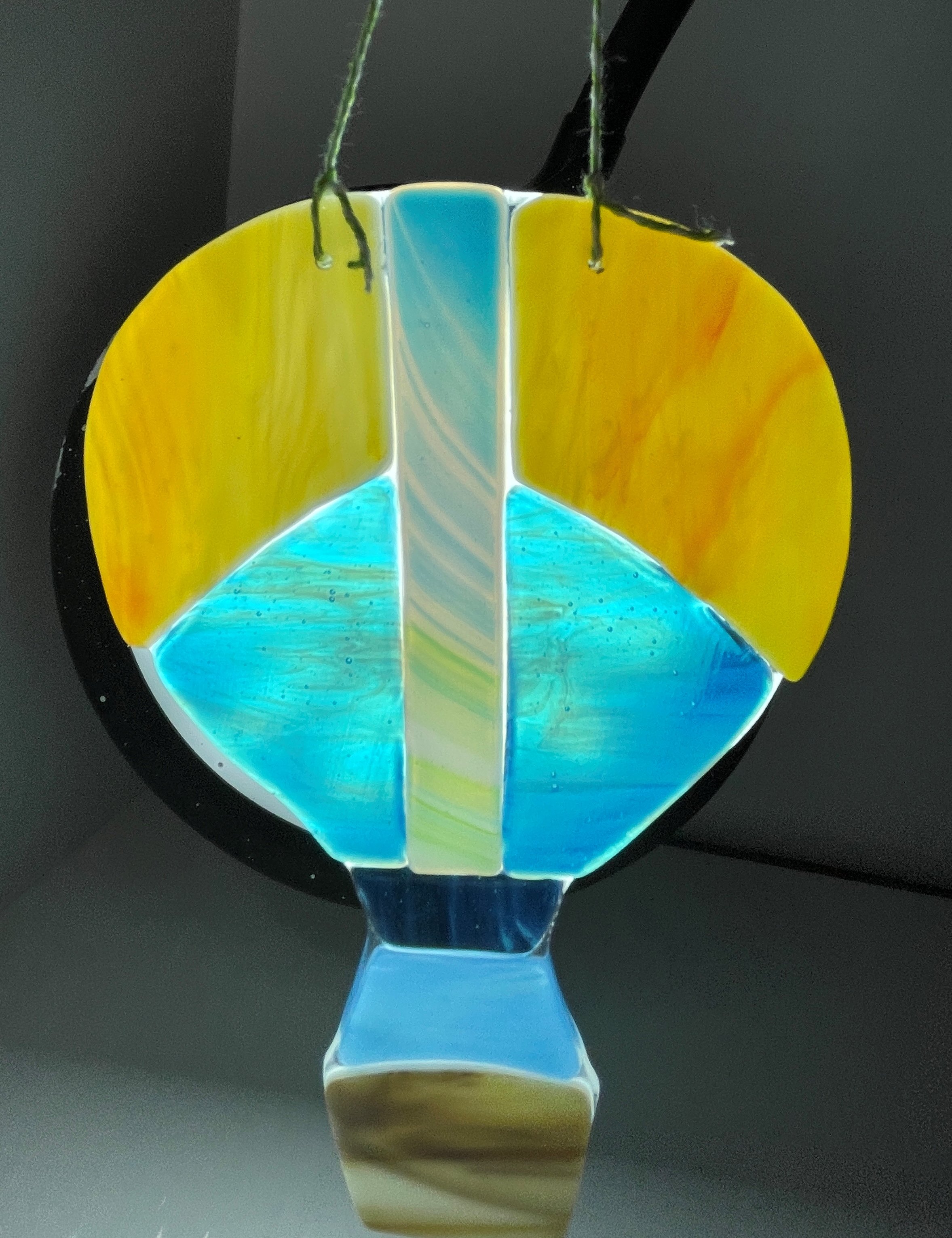 Yellow hot air balloon