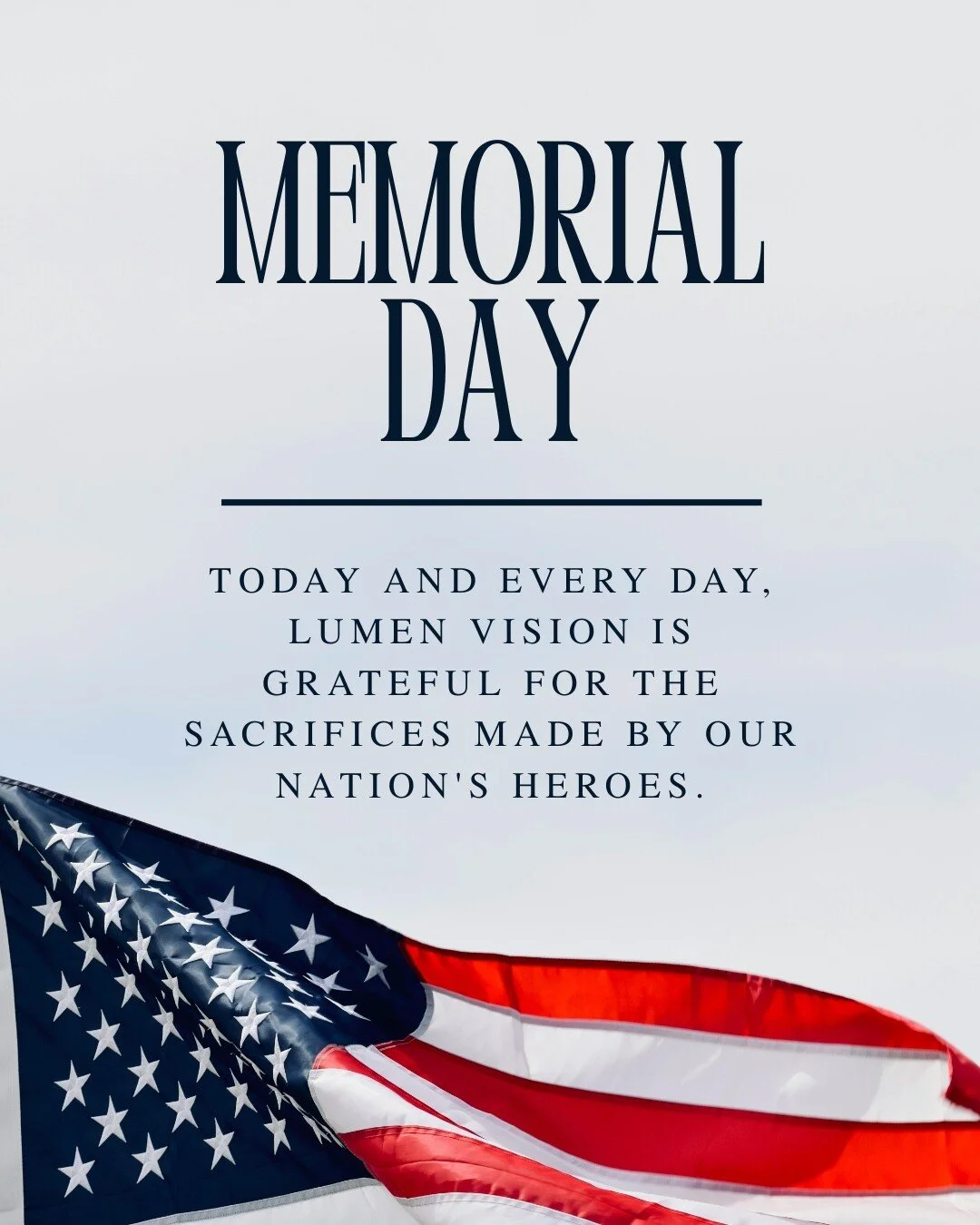 Happy Memorial Day! Our office is closed today, May 25th.