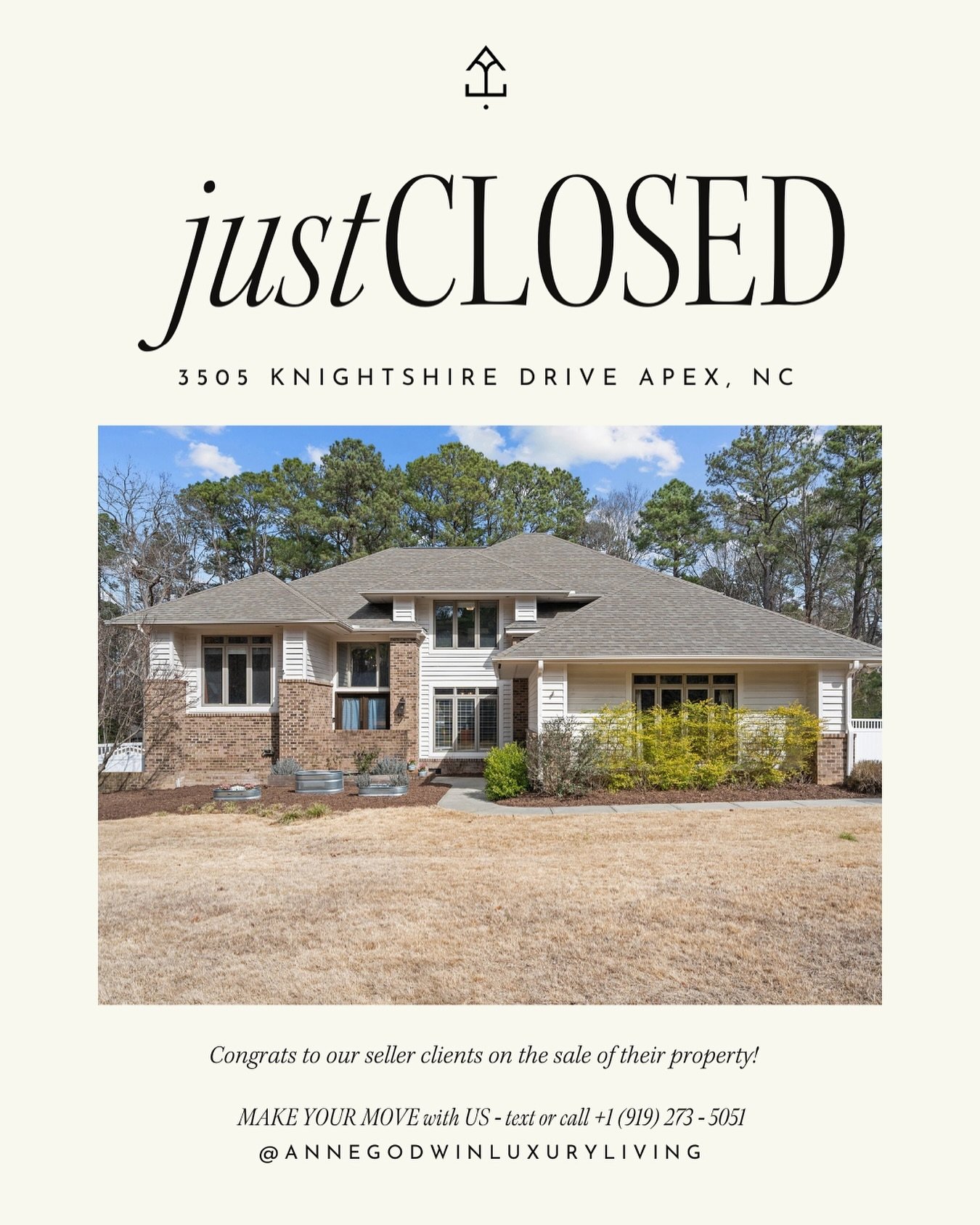 🏡 JUST CLOSED 🏡

Congrats to our seller clients on the closing of their beautiful Apex, NC home!  We were able to get their home under contract in just 3 days for over list.  With the right marketing &amp; pricing strategy you can see great success