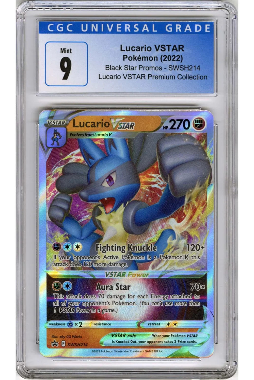 Lucario VSTAR Sword & Shield: Black Star Promo SWSH214  Stone Town  Collectibles