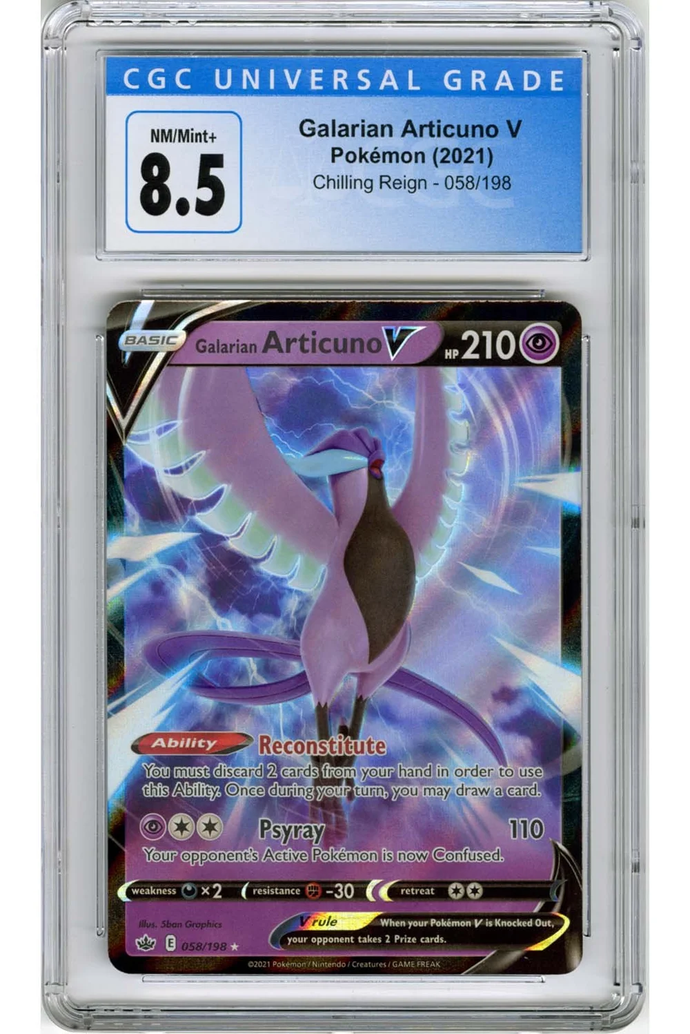 articuno v pokemon card Galarian Articuno V | Chilling Reign